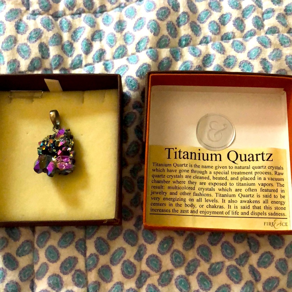 Titanium Quartz pendant “Energy” unisex